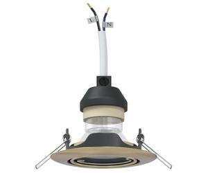 vidaXL Foco 6 pcs Latón 9 x 9 x 2.5 cm Metal, Salón, Foco Moderno Ajustable, Luces eficientes, luz empotrada, iluminación Interior Flexible