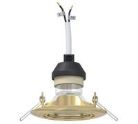 vidaXL Foco 6 pcs Dorado 9 x 9 x 2.5 cm Metal, Salón, Foco Moderno Ajustable, Luces eficientes, luz empotrada, iluminación Interior Flexible