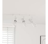 vidaXL Foco de techo con focos Blanco 38 x 6,5 x 11,5 cm Metal
