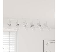 vidaXL Foco de techo con focos Blanco 73 x 6,5 x 11,5 cm Metal