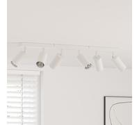 vidaXL Foco de techo con focos Blanco 73 x 6 x 16 cm Metal