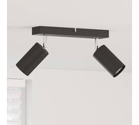 vidaXL Foco de techo con focos Negro 26 x 6 x 16 cm Metal