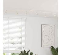 vidaXL Foco de techo con focos Níquel 176,5 x 9,5 x 14 cm Acero