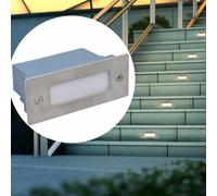 vidaXL Foco empotrable de escalera 2 LED 44x111x56 mm