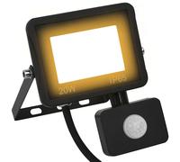 vidaXL Foco LED con sensor 20 W blanco cálido