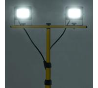 vidaXL Foco LED con trípode 2x20 W en color Blanco frío/Blanco cálido | diseño vintage industrial ideal para cocina salón comedor