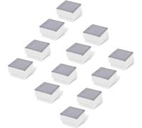 vidaXL Focos empotrables LED para exteriores, juego de 12 unidades, 100x100x68 mm