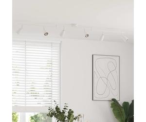 vidaXL Focos empotrados, color blanco, 176,5 x 12,5 x 13,5 cm, metal