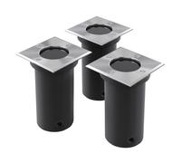 vidaXL Focos LED Empotrables de Suelo de Jardín Luces de Exterior (3 unidades) Forma Circular, Cuadrado