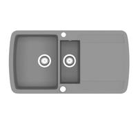 vidaXL Fregadero de Cocina 2 Seno Granito Lavadero Fregadero Lavabo Lavaplatos Color Gris, Negro, Blanco y mas