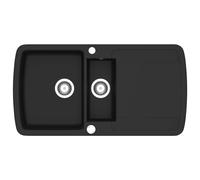 vidaXL Fregadero de cocina con dos senos de granito N/A