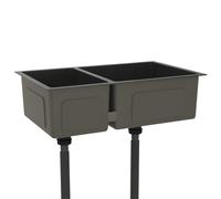 vidaXL Fregadero de cocina de acero inoxidable