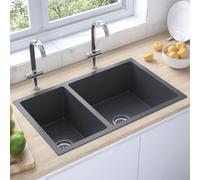 vidaXL Fregadero de cocina de acero inoxidable