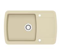 vidaXL Fregadero de cocina de granito con un seno beige