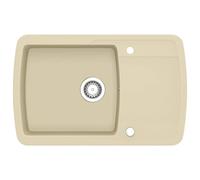 vidaXL Fregadero de cocina de granito con un seno beige