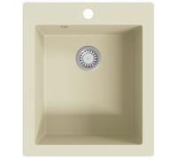 vidaXL Fregadero de Cocina de Granito con Seno Lavabo Cocina Fontanería Color Beige, Gris, Negro y mas
