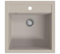vidaXL Fregadero de cocina de granito con un seno beige