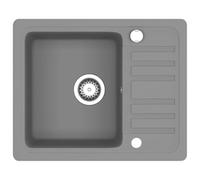 vidaXL Fregadero de cocina 1 seno de granito gris
