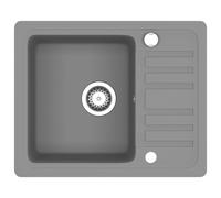 vidaXL Fregadero de cocina 1 seno de granito gris