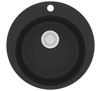 vidaXL Fregadero de Cocina de Granito con un Seno Redondo Lavabo Grifos Color Beige, Blanco, Gris y mas