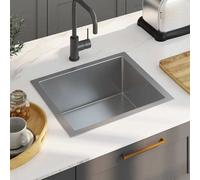 vidaXL Fregadero de cocina hecho a mano acero inoxidable