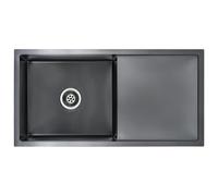 vidaXL Fregadero de Cocina Hecho a Mano Acero Inoxidable Pila Color Plateado, Negro, y mas