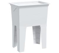 vidaXL Fregadero de lavadero de resina blanco 59x41x75 cm