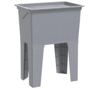 vidaXL Fregadero de lavandería de resina gris 59x41x75 cm independiente