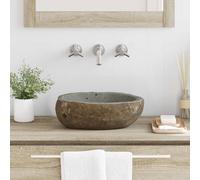 vidaXL Fregadero de Piedra Río Gris Claro (30-37) x (25-30) x 12 cm
