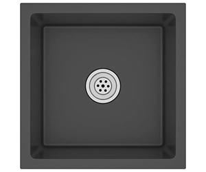vidaXL Fregadero Hecho a Mano Acero Inoxidable Negro Lavabo Pulcro 40 x 40 x 20 cm