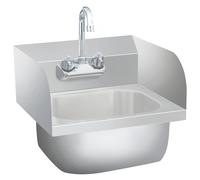 vidaXL Fregadero lavamanos comercial con grifo de acero inoxidable