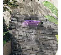 vidaXL Fuente cascada con LED RGB acero inoxidable 45 cm