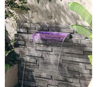 Fuente Cascada Con Led Rgb Acero Inoxidable 60 Cm Vidaxl