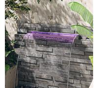 vidaXL Fuente cascada con LED RGB acero inoxidable 90 cm