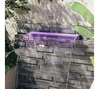 vidaXL Fuente cascada decorativa con LED RGB acrílico para piscina jardín estanque patio