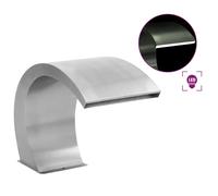 vidaXL Fuente Cascada de Piscina Acero Inoxidable Baño Modelo Con LEDs, sin LED