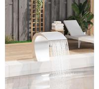 vidaXL Fuente cascada para piscina de acero inoxidable 45x30x60 cm