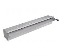 vidaXL Fuente rectangular LED de acero inoxidable con bomba para patio, jardín y piscina 60 cm