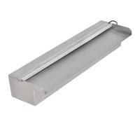 vidaXL Fuente rectangular Acero inoxidable 45 cm con LEDs para piscina/estanque
