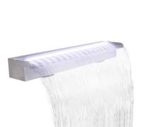 vidaXL Fuente Rectangular LED Piscina Acero Inoxidable Jardín Estanque Dimensiones 30 cm, 45 cm, 60 cm y mas