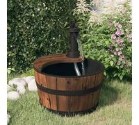 vidaXL Fuente de agua con bomba madera maciza de abeto 28x28x34,5 cm