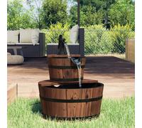 vidaXL Fuente de agua con bomba madera maciza de abeto 44,5x44,5x58 cm