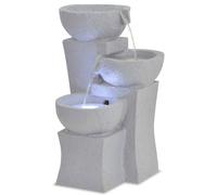 vidaXL Fuente de agua de interior con LED de poliresina