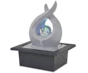vidaXL Fuente de agua de interior con luz LED de poliresina