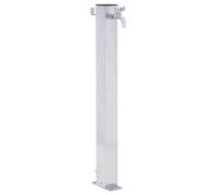 vidaXL Fuente de agua para jardín acero inoxidable cuadrada 80 cm