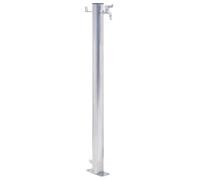 vidaXL Fuente de Agua para jardín Acero Inoxidable Redonda 100 cm, Columna de Agua, Grifo de jardín, Fuente de pie, Fuente de Agua para jardín
