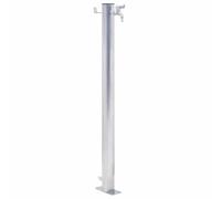 vidaXL Fuente de Agua para jardín Acero Inoxidable Redonda 60 cm, Columna de Agua, Grifo de jardín, Fuente de pie, Fuente de Agua para jardín