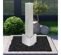 vidaXL Fuente de jardín de acero inoxidable plateado 37,7x32,6x110 cm