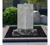 vidaXL Fuente de jardín triangular con bomba acero inoxidable 76 cm