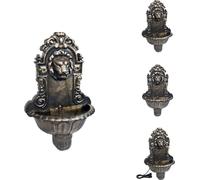 vidaXL Fuente de pared con diseño de cabeza de león, color bronce - Fuentes y cascadas